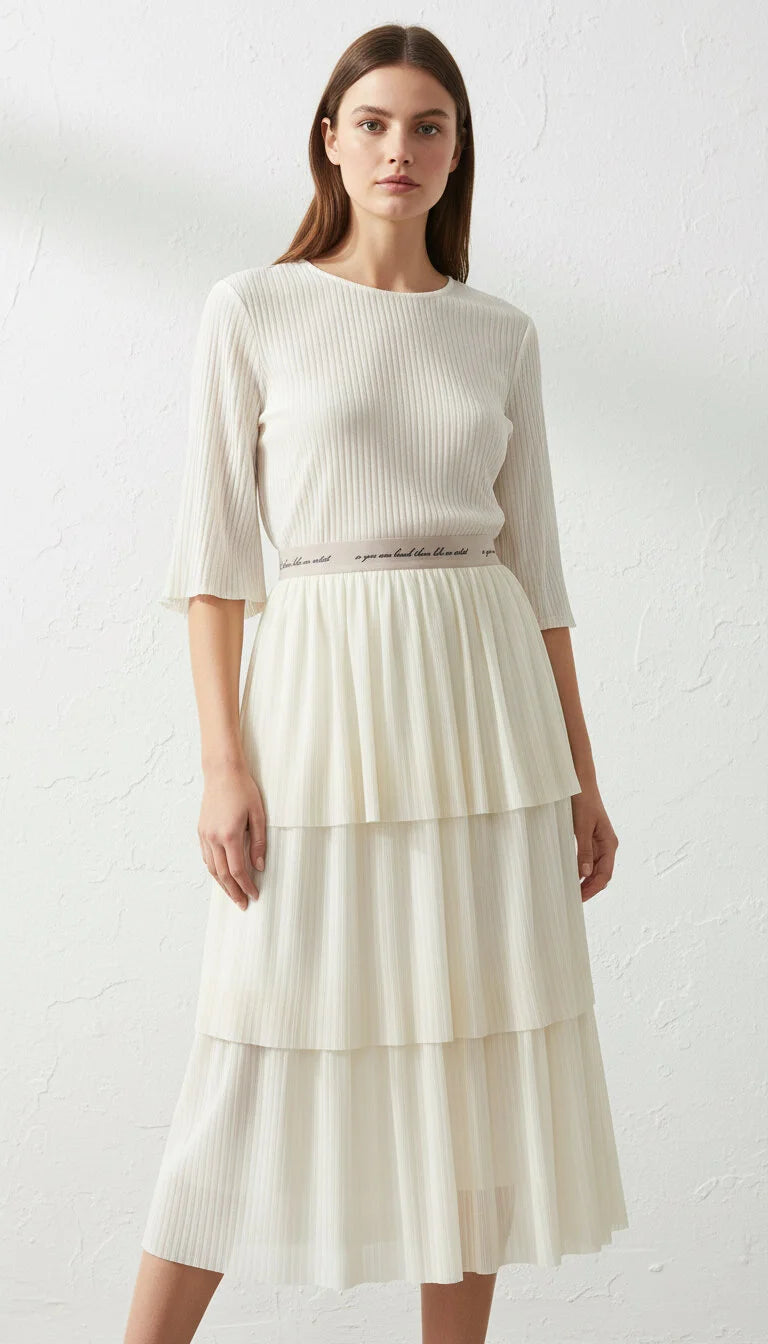 Lastik Detaylı Etek 0032