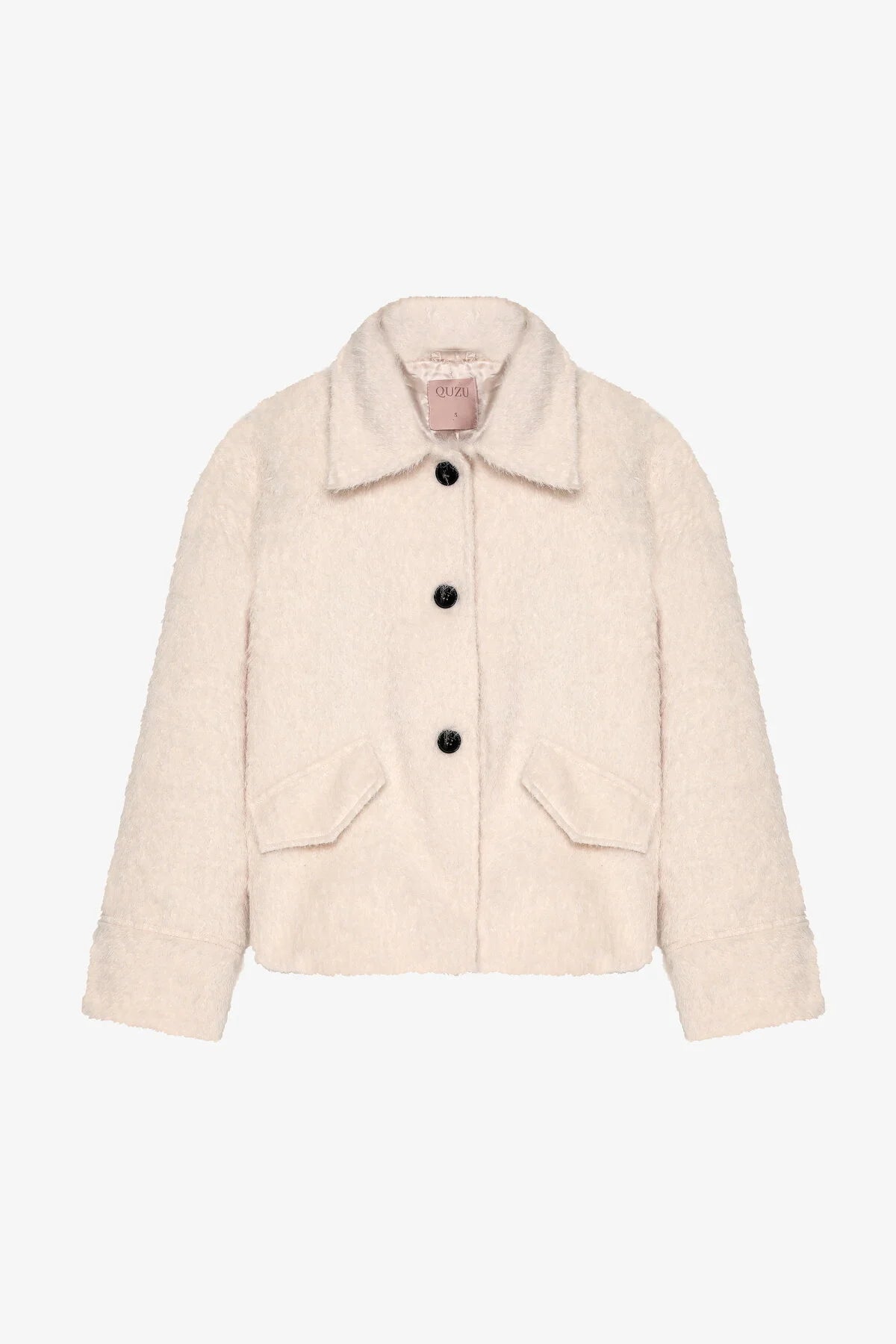 Gömlek Yaka Düğmeli Tüylü Ceket 0887