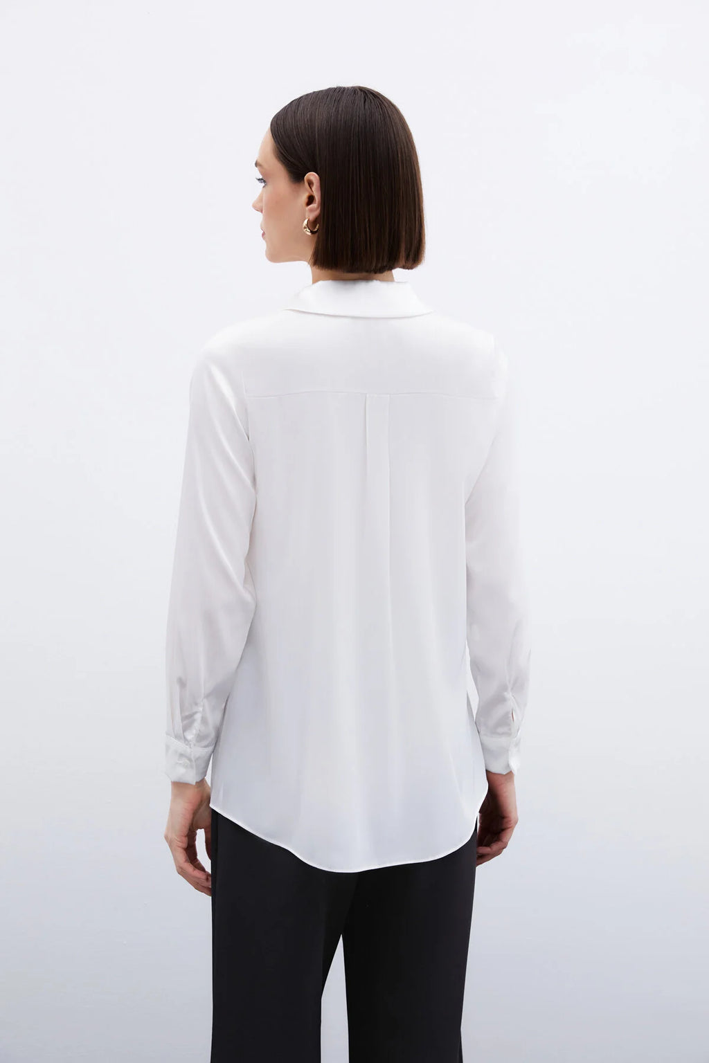 Saten Gömlek Ekru 2053