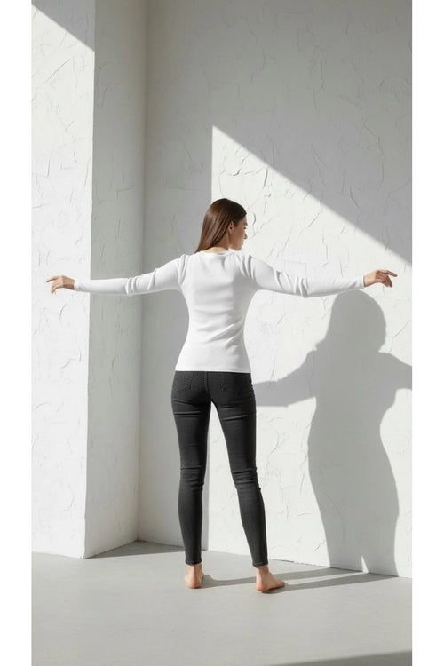 Bisiklet Yaka Badi Beyaz 24127