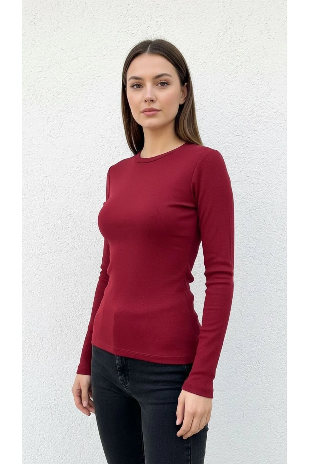 Bisiklet Yaka Badi Bordo 24127