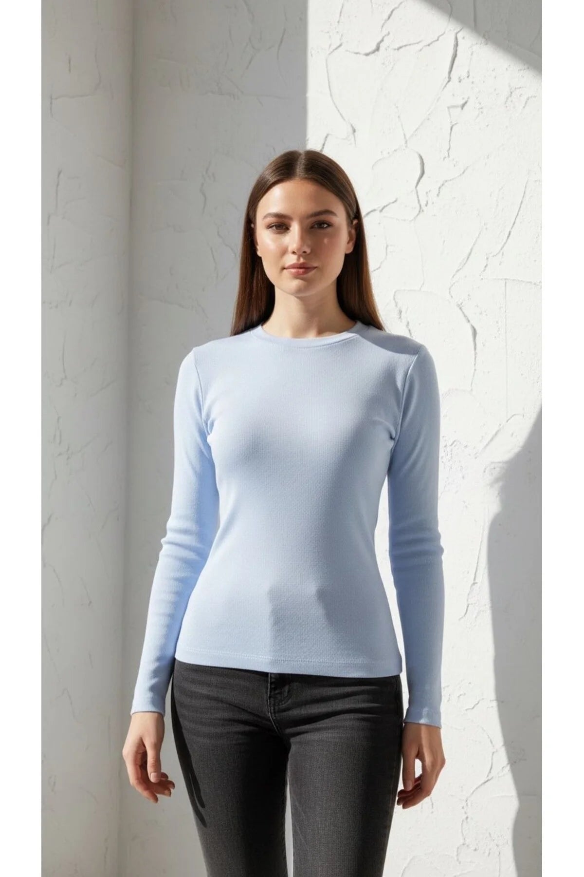 Bisiklet Yaka Badi Mavi 24127