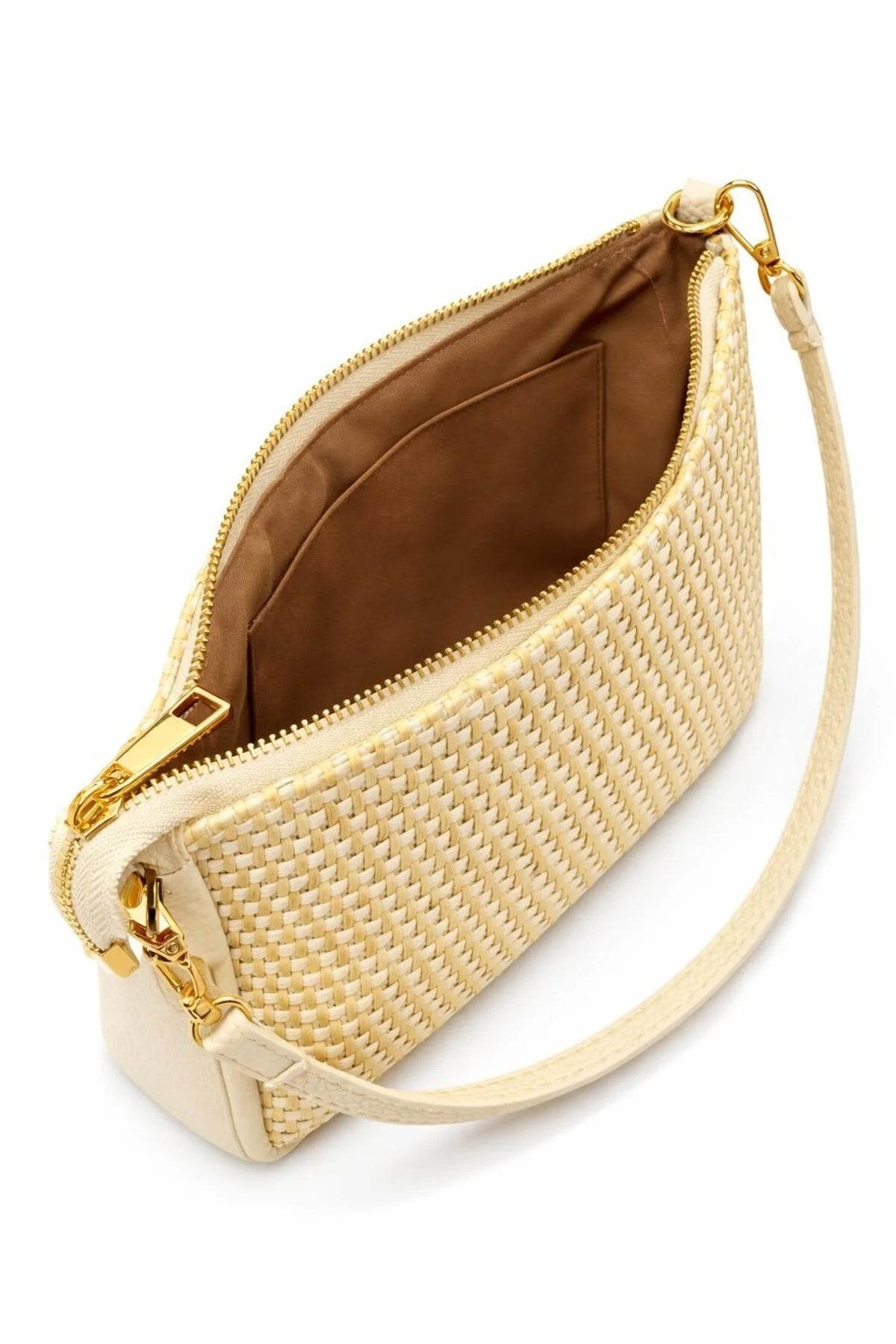 Deri Detaylı Hasır El Çantası 117-446