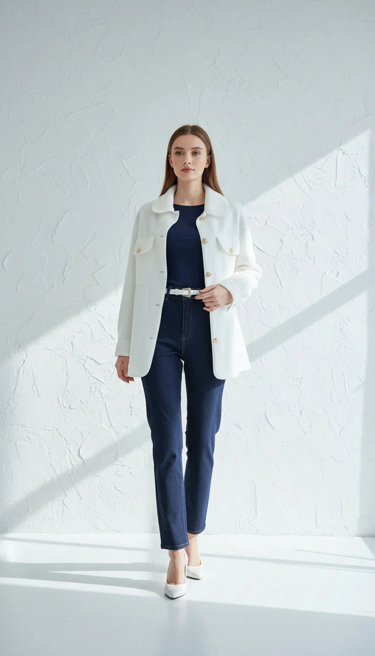 Kısa Peluş Gömlek&Ceket 35851