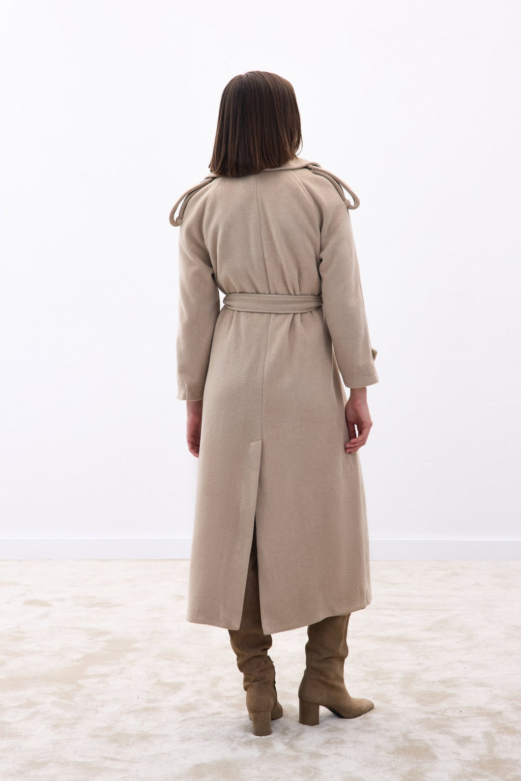 Geniş Yaka Uzun Kaban 6603